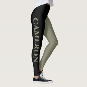 Trendy Two Colours   Name   Black and Warm Grey Leggings