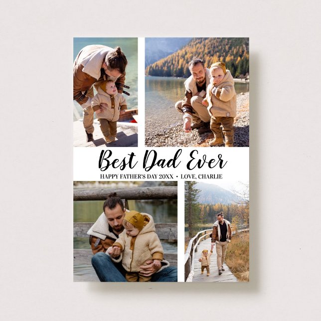 Trendy Typography 4 Photo Collage Father's Day (Creator Uploaded)