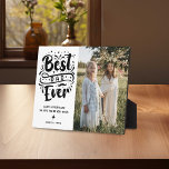 Trendy Typography Best Dad Ever Photo Plaque<br><div class="desc">Celebrate Dad with the Best Dad Ever Photo Plaque featuring trendy typography. Show how much he means to you by uploading your own photograph and customizing the message and name for a truly personal touch. This makes a meaningful gift whether it’s for Father’s Day, his birthday, or Christmas. Let dad...</div>