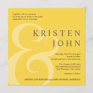 Trendy Typography Modern Wedding Invitations