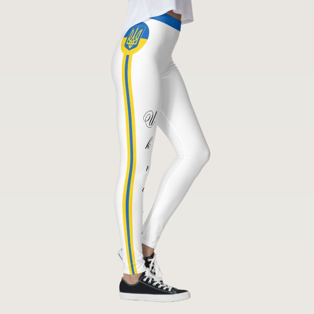 Trendy Ukraine & Ukrainian Flag fashion /sports Leggings (Right)