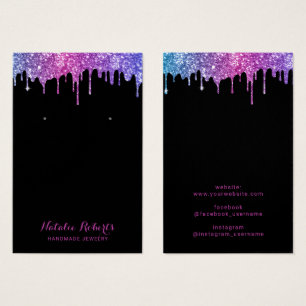 Trendy Unicorn Glitter Drips Earring Display