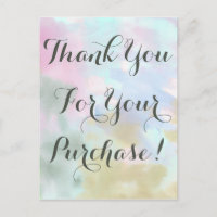 Trendy Unicorn Watercolor Thank You Direct Sales