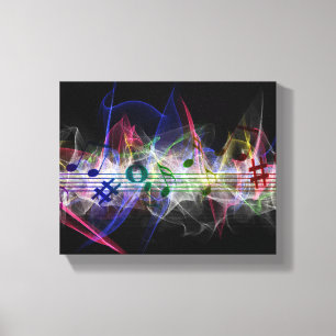 Trendy Unique Abstract Music Note Canvas Print
