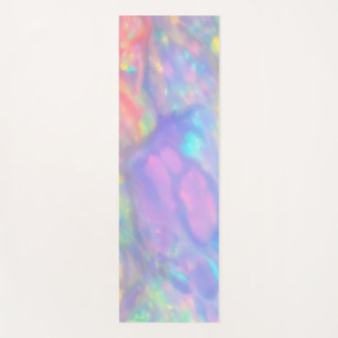 Trendy Unique colorful faux holographic opal Yoga Mat