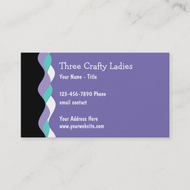 Trendy Unique Craft Store  Business Card (Front)