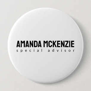 Trendy Unique Creative Minimalist Design 4 Inch Round Button