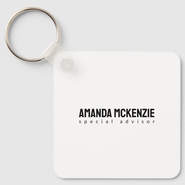 Trendy Unique Creative Minimalist Design Keychain (Front)