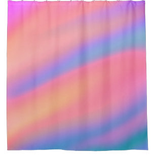 Trendy Unique Pink Blue green abstract waves 