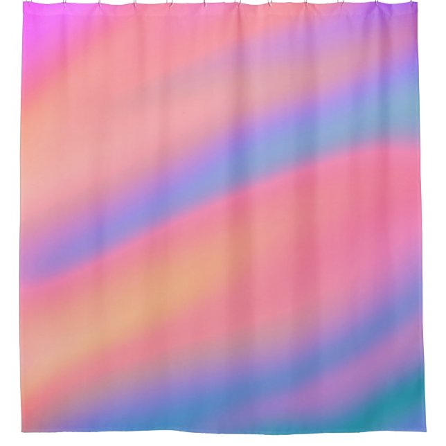 Trendy Unique Pink Blue green abstract waves  (Front)