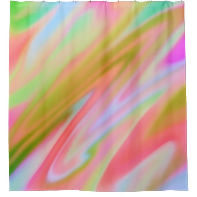 Trendy Unique Pink Blue green abstract waves  (Front)