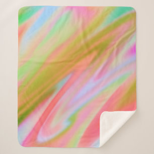 Trendy Unique Pink Blue green abstract waves  Sherpa Blanket