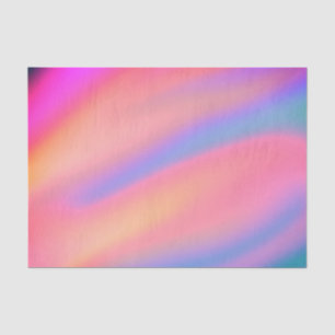 Trendy Unique Pink Blue green abstract waves  Tissue Paper