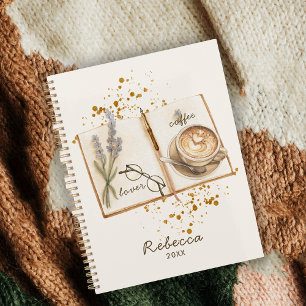 Trendy Unique Watercolor Coffee Lover 2026 Planner