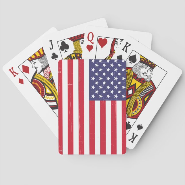 Trendy USA Flag Playing Cards (Back)