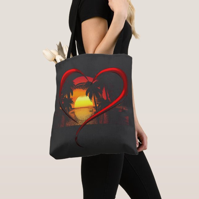 Trendy Valentine Love Tote Bag (Close Up)