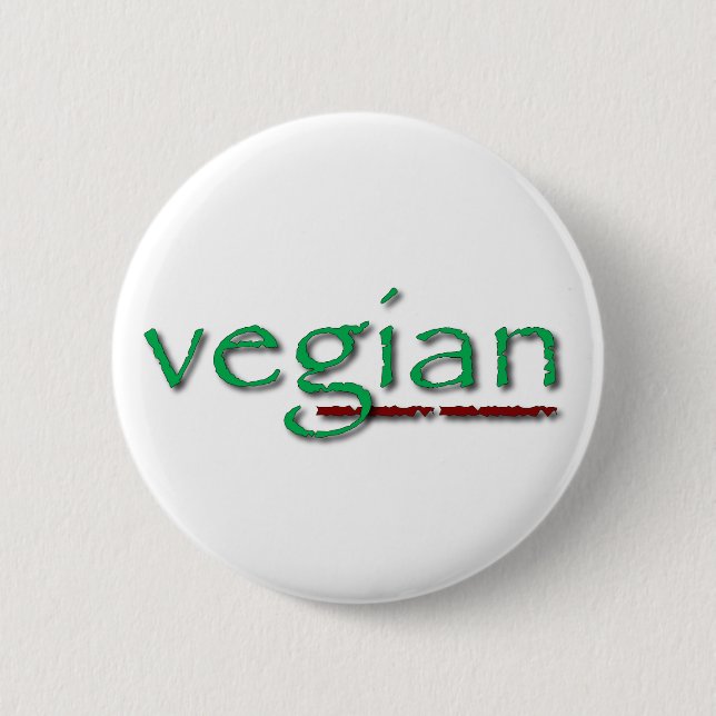 Trendy Vegian 2 Inch Round Button (Front)