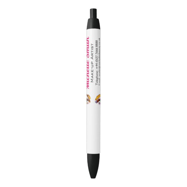 Trendy Vibrant Watercolor Eye Makeup Artist Black Ink Pen (Front Vertical)