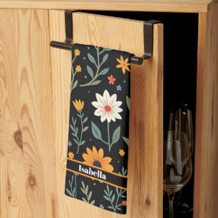 Trendy Vintage Beautiful Floral Collection Kitchen Towel