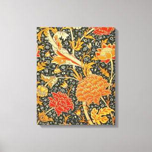 Trendy Vintage Designer Floral Wallpaper Pattern Canvas Print