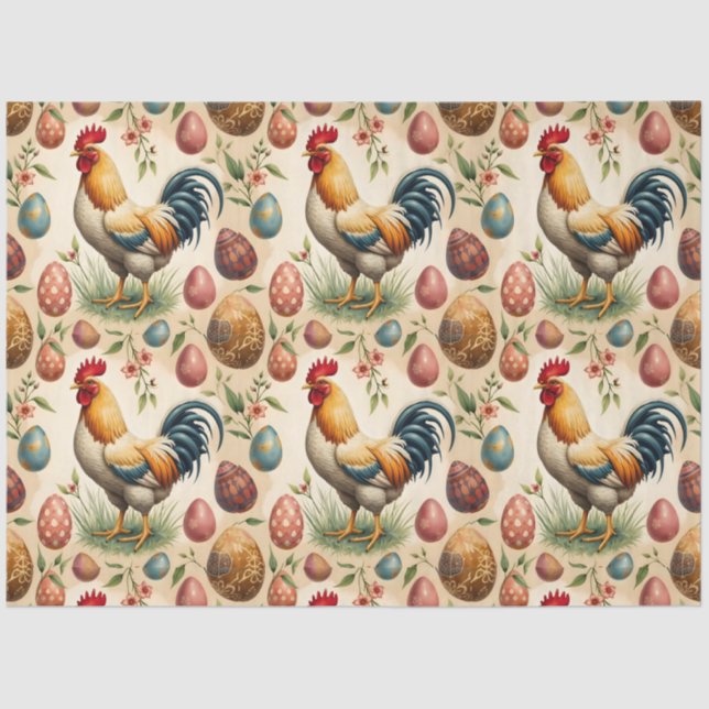 Trendy Vintage Holiday Easter Collection Tissue Paper (Front)
