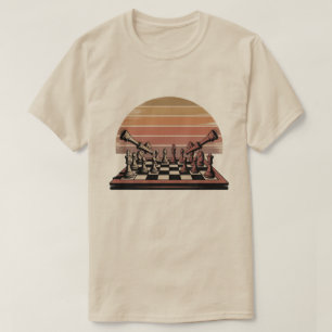 Trendy Vintage Knight Chess Pieces Chess Board     T-Shirt