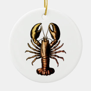 Trendy vintage Lobster Ceramic Ornament