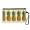 Trendy vintage pineapple art pattern wristlet bag