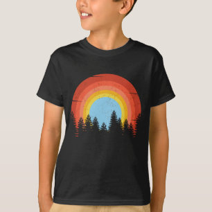 TRENDY VINTAGE SUNSET FOREST NATURE T-Shirt