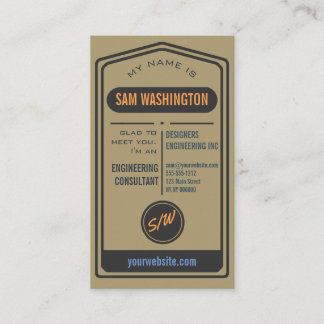 Trendy Vintage Typography Custom Template Kraft Business Card