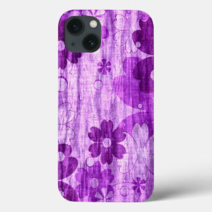 Trendy Violet Flower Vintage iPhone 13 Case
