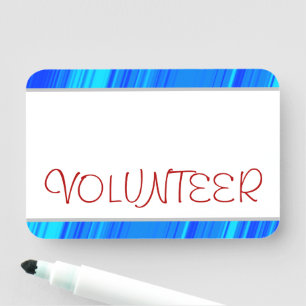 Trendy "VOLUNTEER" Name Tag