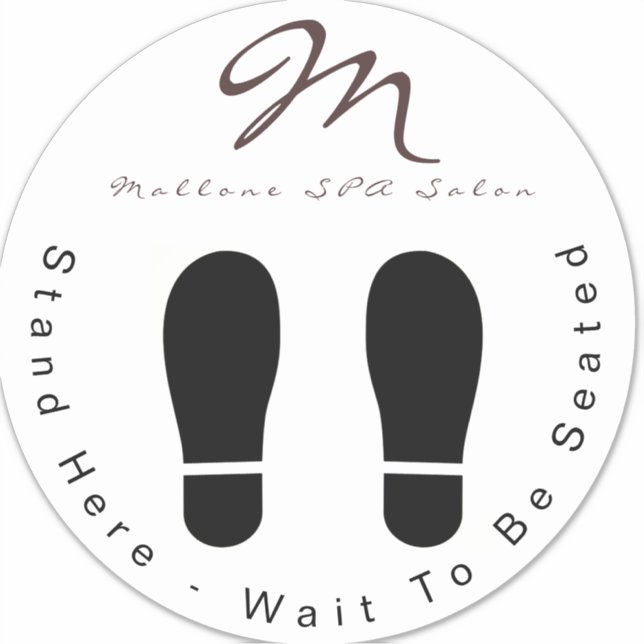 Trendy Wait To Be Seated SPA - Salon Floor sticker (Front)
