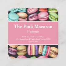 Trendy Watercolor Macaron French Patisserie Bakery