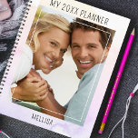 Trendy Watercolor One Photo Name Template 2023   Planner<br><div class="desc">A stylish and modern planner personalized with one picture and custom name.</div>