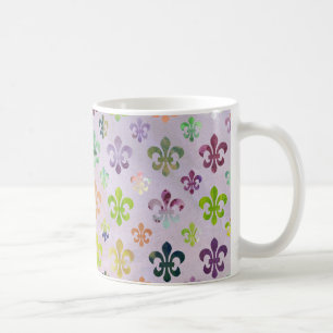 Trendy Watercolor Painting Fleur De Lis Pattern Coffee Mug