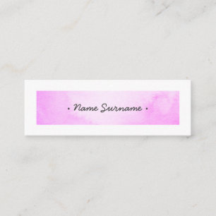 Trendy Watercolor Stoke Purple Mini Business card