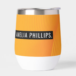 TRENDY WAVE modern curved lines bright orange