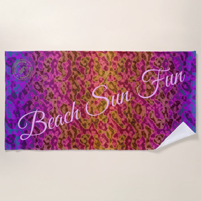 Trendy Waves Beach Towel (Front)