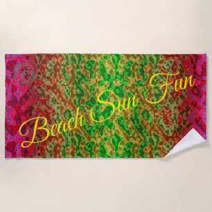 Trendy Waves Beach Towel