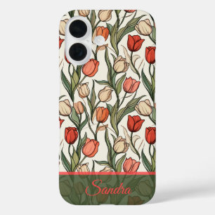 Trendy Wedding Favours Tulip Floral Custom iPhone 16 Case