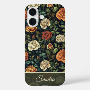 Trendy Wedding Gift Rose Floral Custom iPhone 16 Case