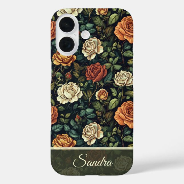 Trendy Wedding Gift Rose Floral Custom Case-Mate iPhone Case (Back)