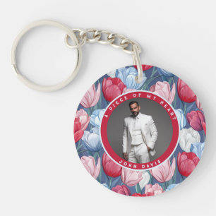Trendy wedding memory gift Tulip Flower Keychain