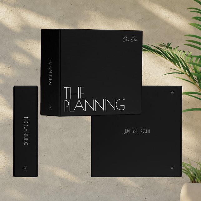Trendy Wedding Planning Binder | Black (Creator Uploaded)