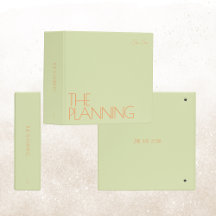Trendy Wedding Planning Binder | Citron Green