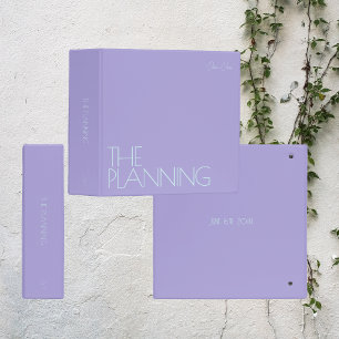 Trendy Wedding Planning Binder   Lavender