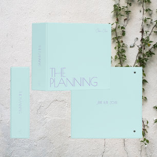 Trendy Wedding Planning Binder Sky Blue