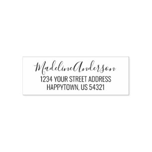 Trendy Wedding Return Address - Pick Text Style - Self-inking Stamp