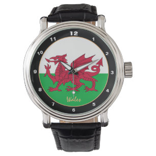 Trendy Welsh Flag Watch, Wales fashion /design Watch